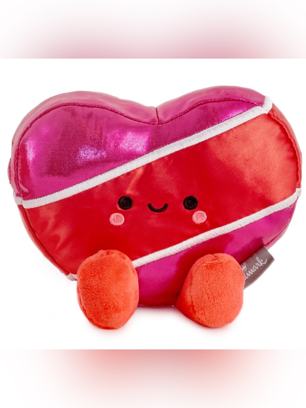 Hallmark Pink and Red Smiley Heart Plush